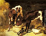Calves Feeding by George W. Horlor